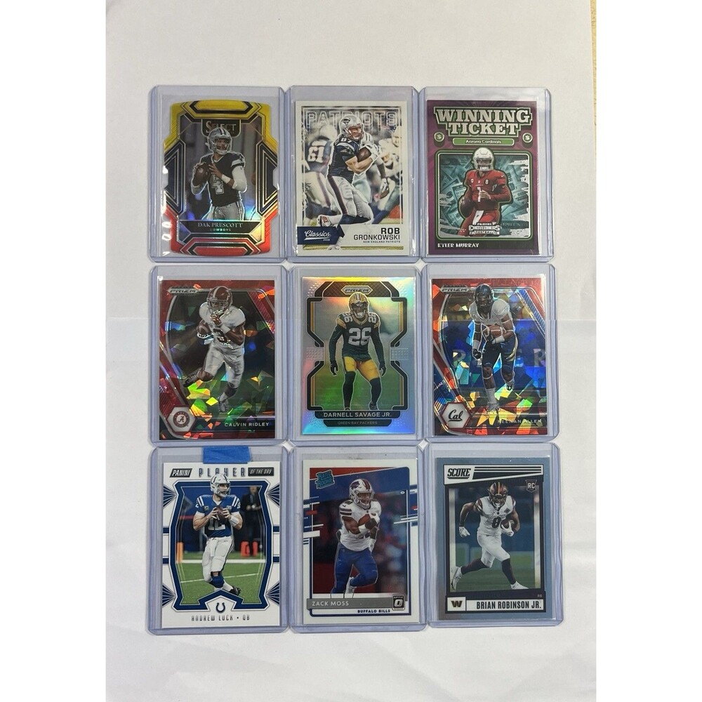 Football Card Lot - Dak Prescott Rob Gronkowski Kyler Murray Prizm Optic 9pc